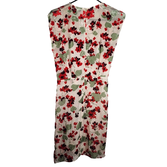 RAG & BONE Womens 0 Floral Velour Velvet Gigi Sleeveless Cap Sleeve Dress Classy - Picture 9 of 10